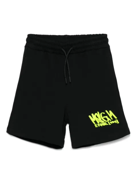 MSGM Kids logo-appliqué track shorts