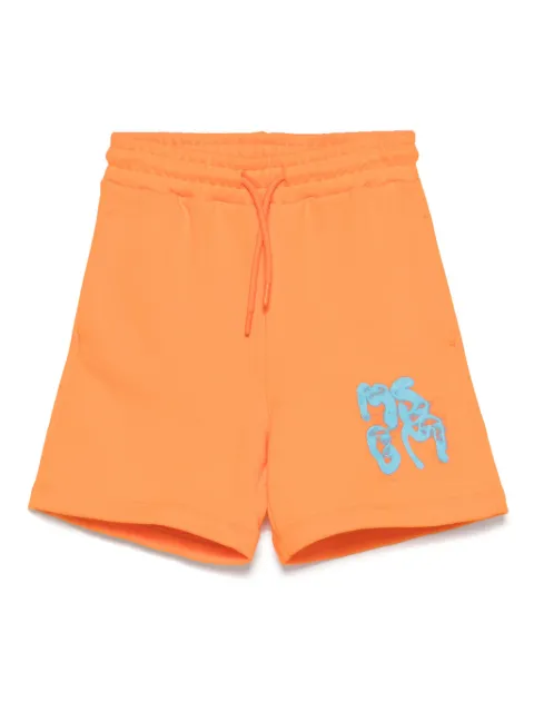 MSGM Kids logo-print shorts