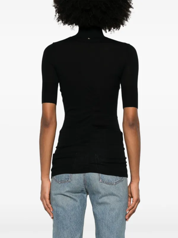 SPORTMAX 売れ筋商品|||スポーツマックス Tシャツ トップス レディース Tops Black Women's Cotton, Silk and Viscose Tops, T-Shirts and Vests