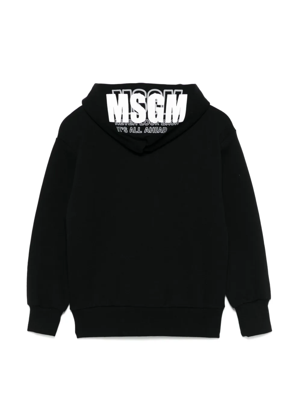 MSGM Kids Hoodie met rits - Zwart