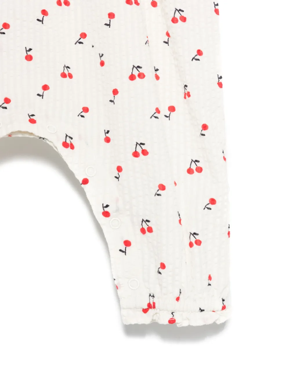 Bonpoint Tuinbroek met kersenprint Wit