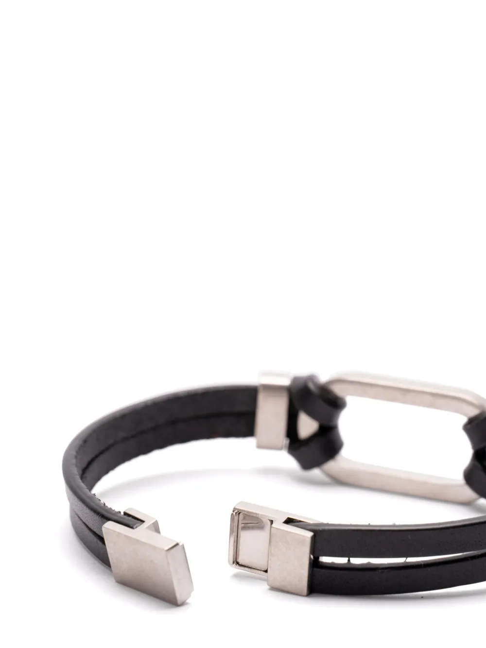 Saint Laurent Leren armband - Zwart