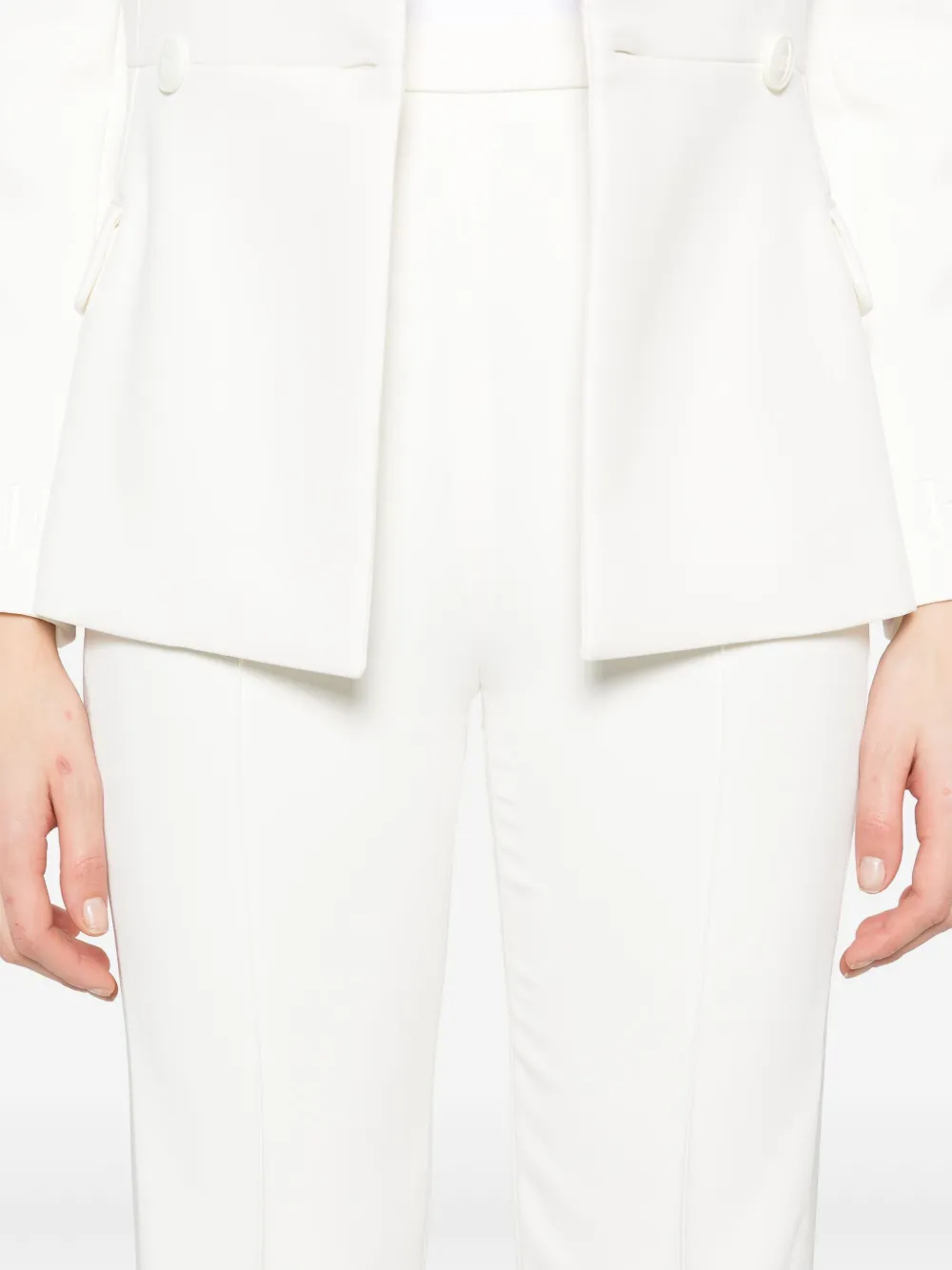 Elisabetta Franchi Pak met dubbele rij knopen Wit