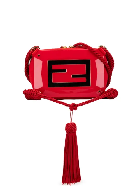 Fendi Pre-Owned 2010-2024 Mini FF PVC Satin Tassel crossbody bag