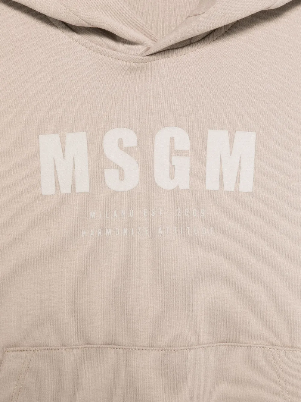 MSGM Kids Hoodie met logoprint Beige