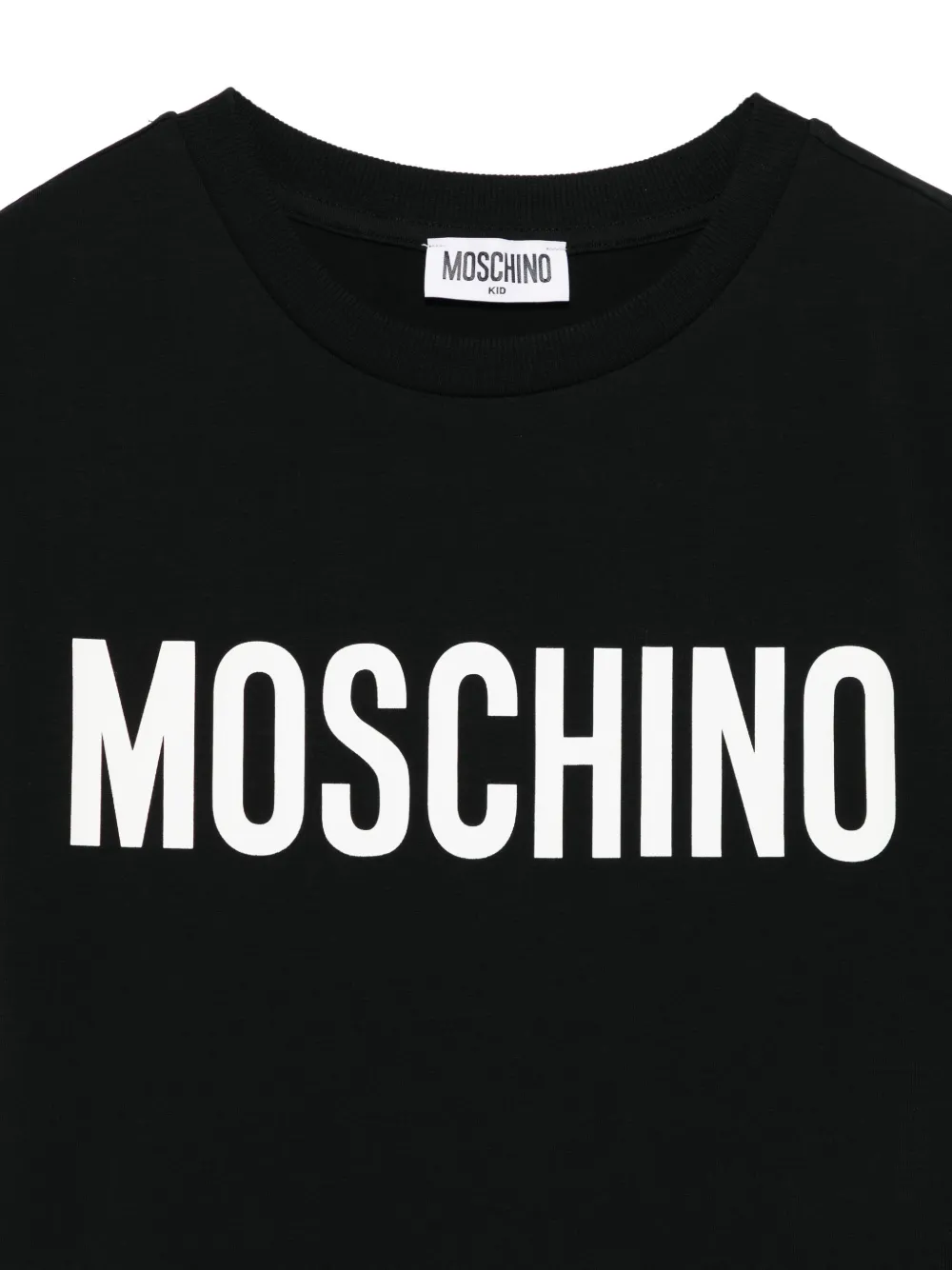 Moschino Kids Jurk met logoprint Zwart