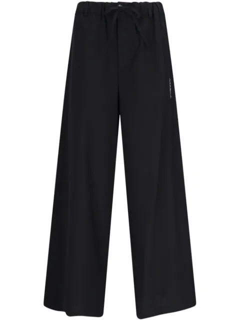 Marni logo-print flared trousers 