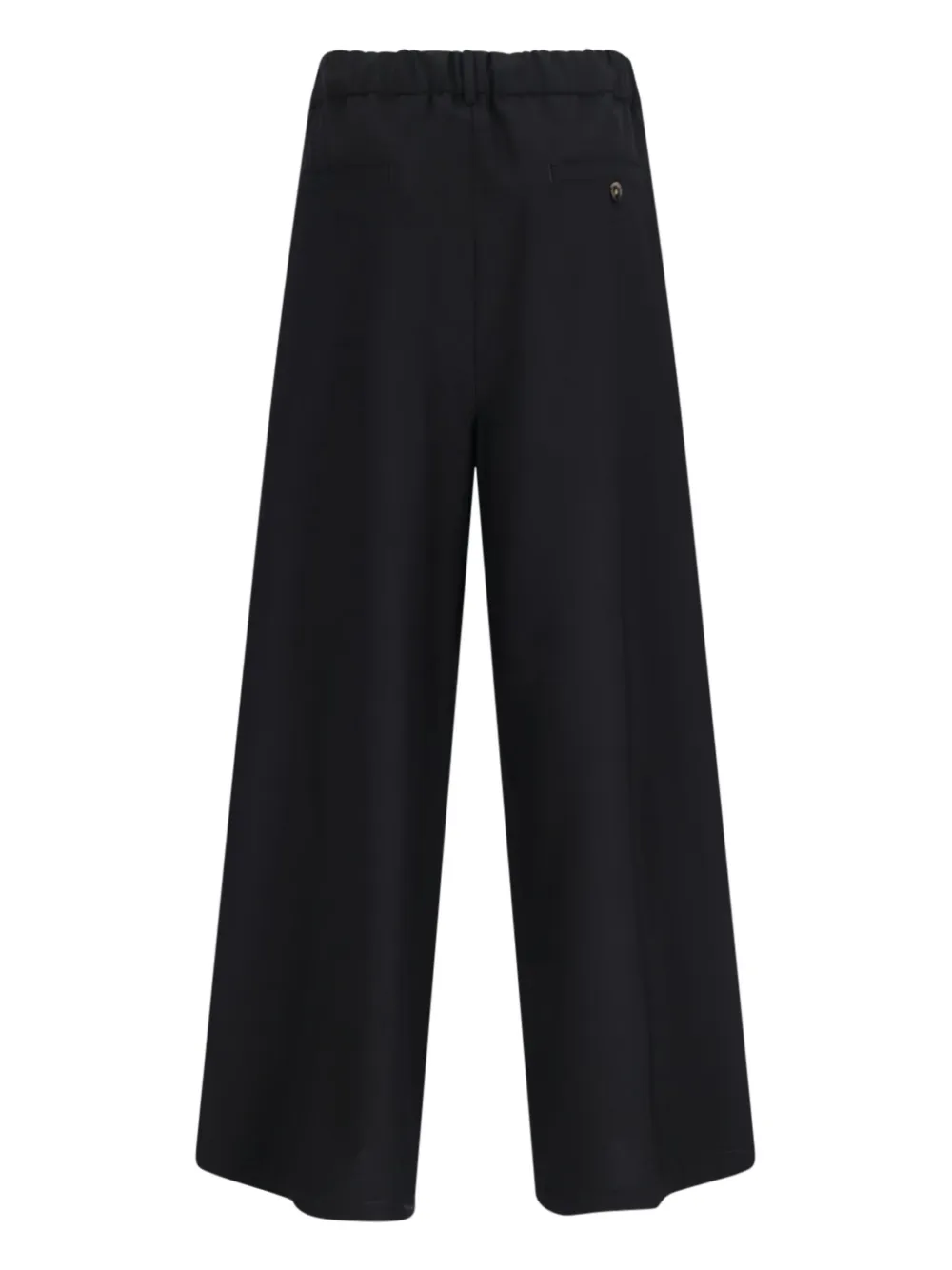 Marni logo-print flared trousers - Zwart