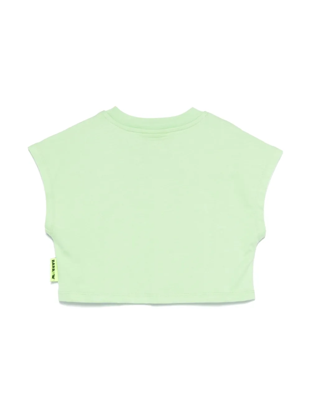 Barrow kids Cropped T-shirt verfraaid met logo - Groen