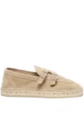 Eleventy buckle-strap suede espadrilles - Neutrals