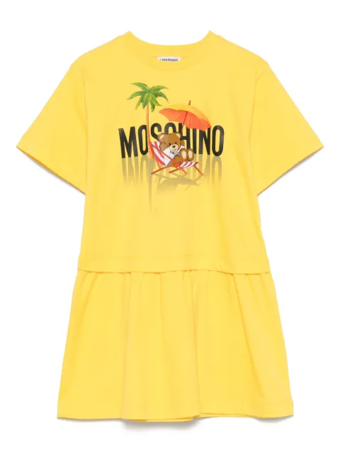 Moschino Kids فستان بطبعة 'تيدي بير'
