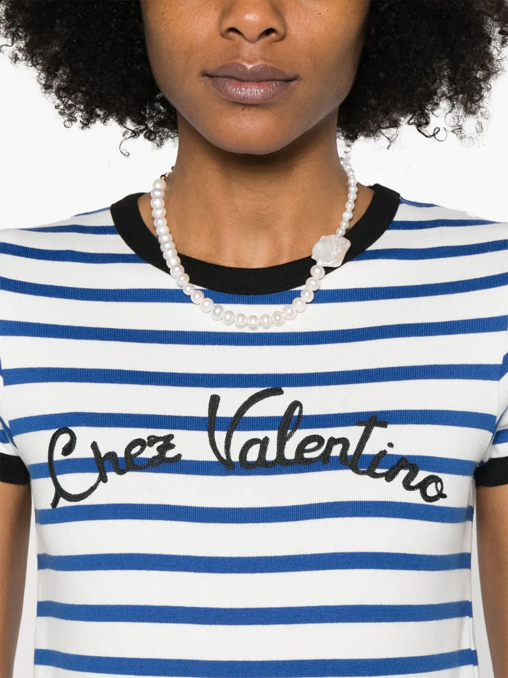 Valentino Garavani T-shirt met Chez-print Blauw