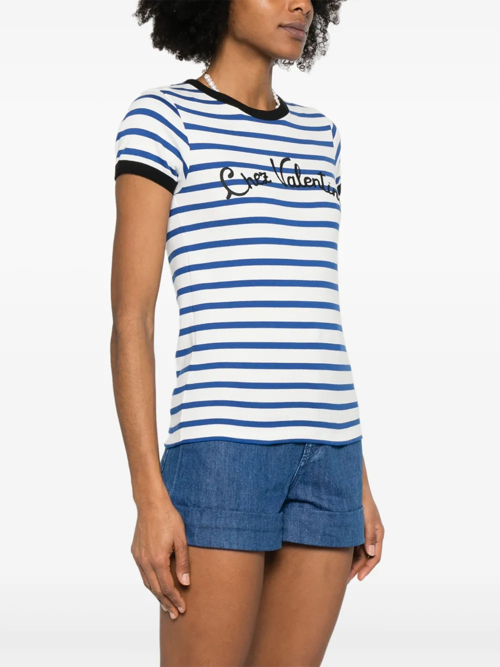 Valentino Garavani T-shirt met Chez-print Blauw