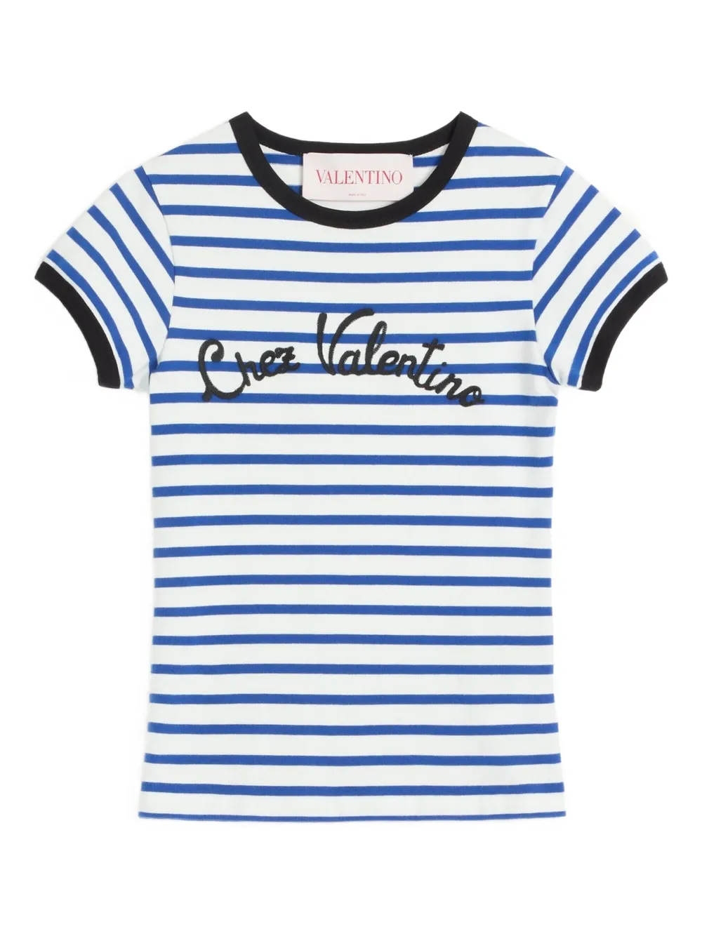 Valentino Garavani ストライプ Tシャツ - ブルー Valentino Garavani ストライプ Tシャツ - ブルー