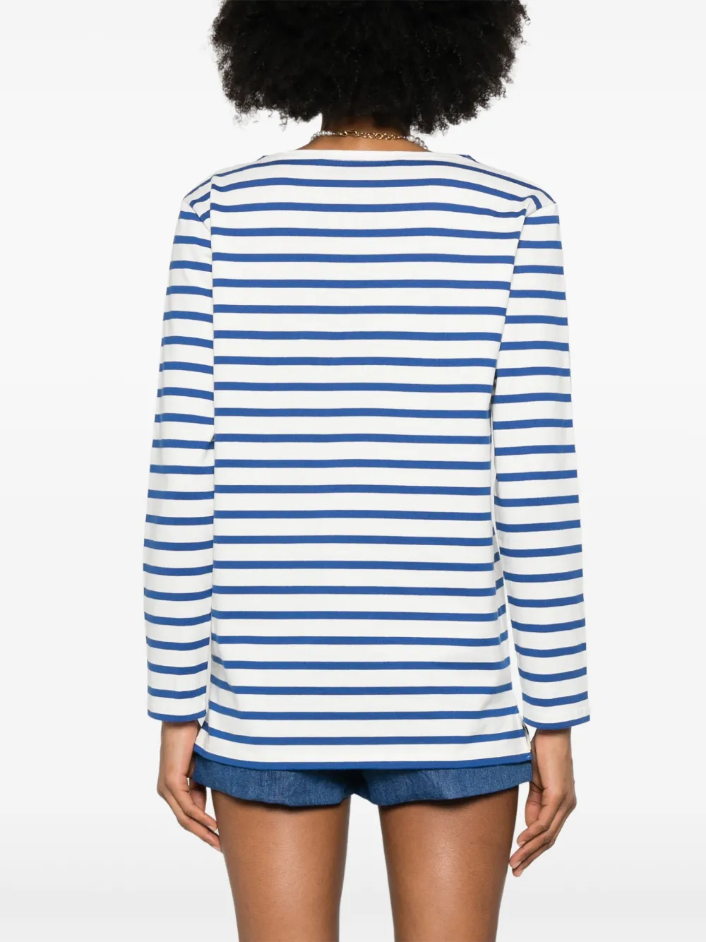Shop Valentino Striped T-shirt In Blue