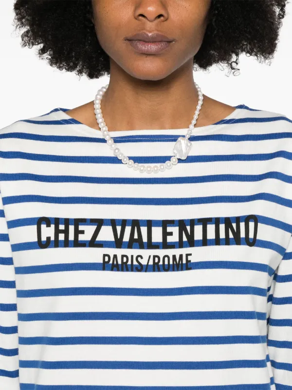 Valentino Garavani シェ ヴァレンティノ ロングTシャツ | ブルー