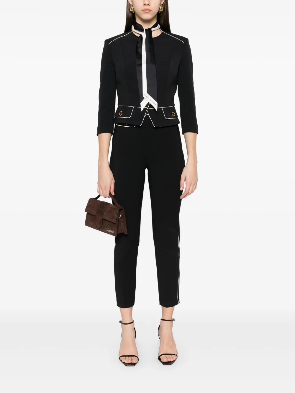 Elisabetta Franchi Cropped broek - Zwart