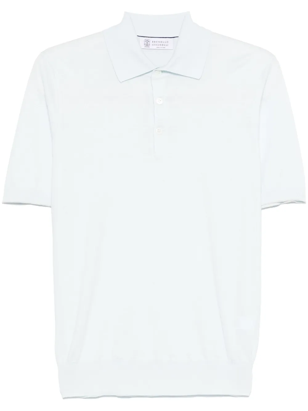 Brunello Cucinelli polo en maille fine | bleu | Image 1