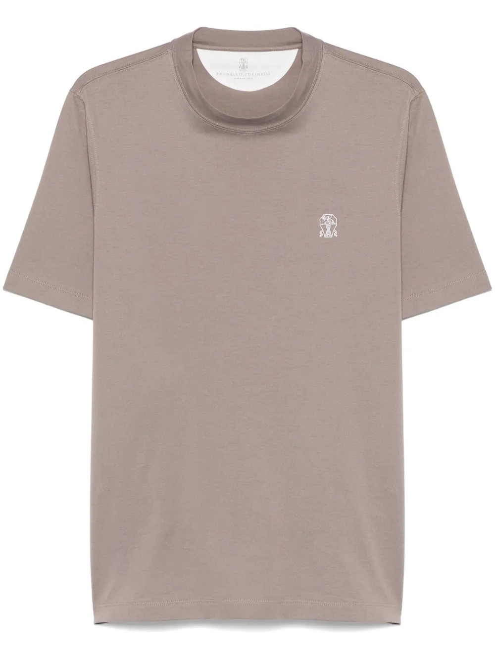 Brunello Cucinelli playera con logo estampado | marrón | Image 1