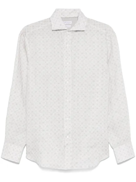 Brunello Cucinelli geometric-pattern shirt