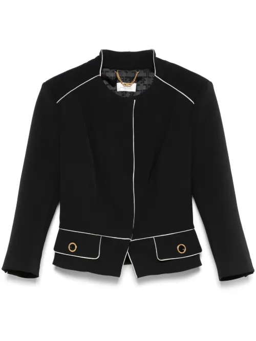 Veste à détail d'écharpe - Elisabetta Franchi - Modalova