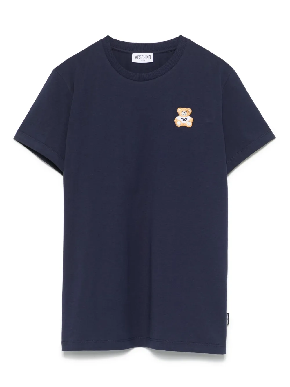 Moschino Kids T-shirt met Leo Teddy-patch Blauw