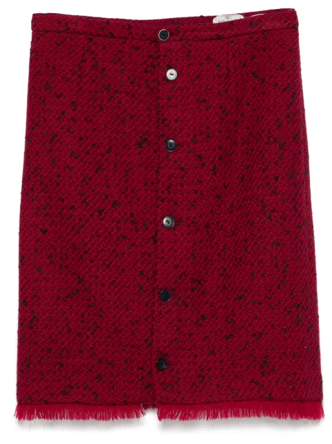 Valentino Garavani Pre-Owned 1980s frayed midi skirt