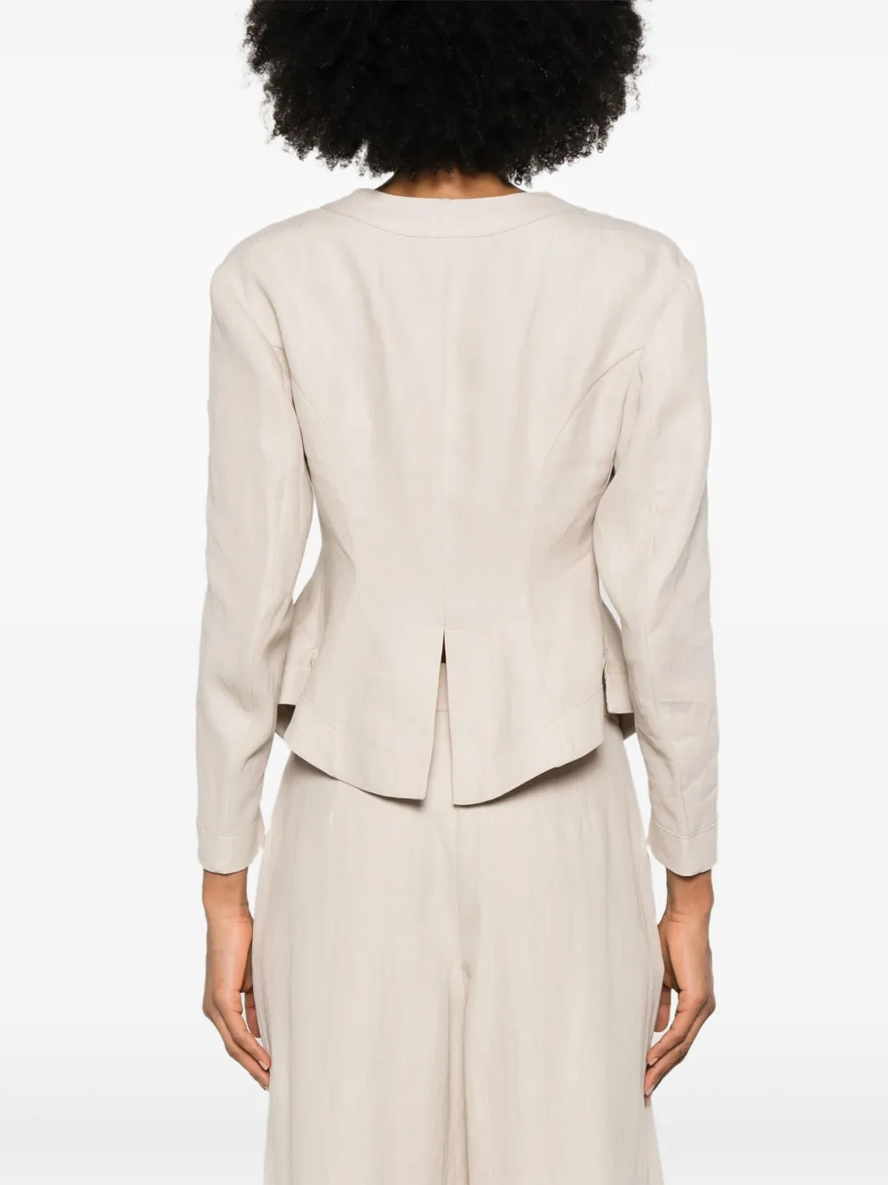 Giorgio Armani Linnen jack Beige