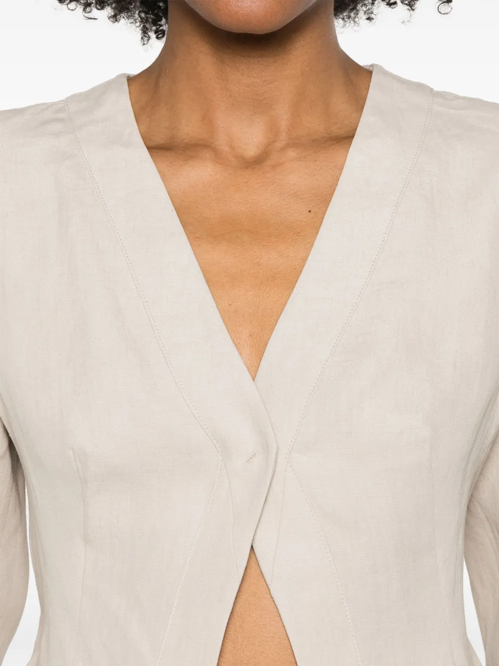 Giorgio Armani Linnen jack Beige