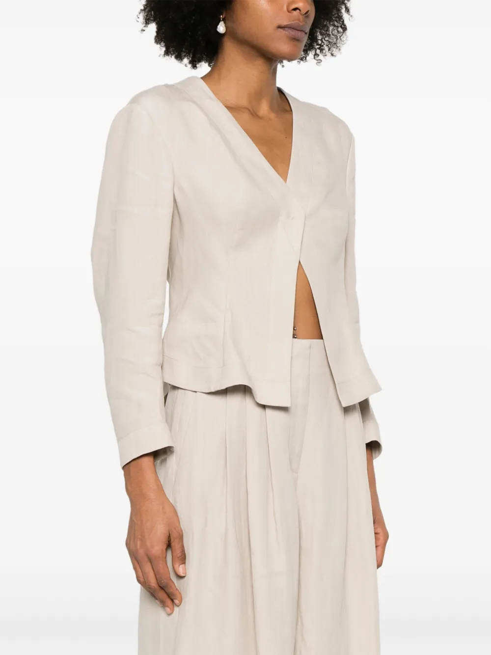 Giorgio Armani Linnen jack Beige