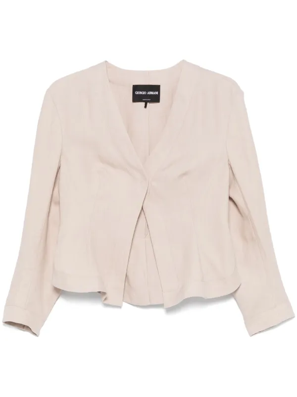 ジョルジオ・アルマーニ　リネンジャケット Giorgio Armani リネンジャケット | ニュートラル | FARFETCH JP