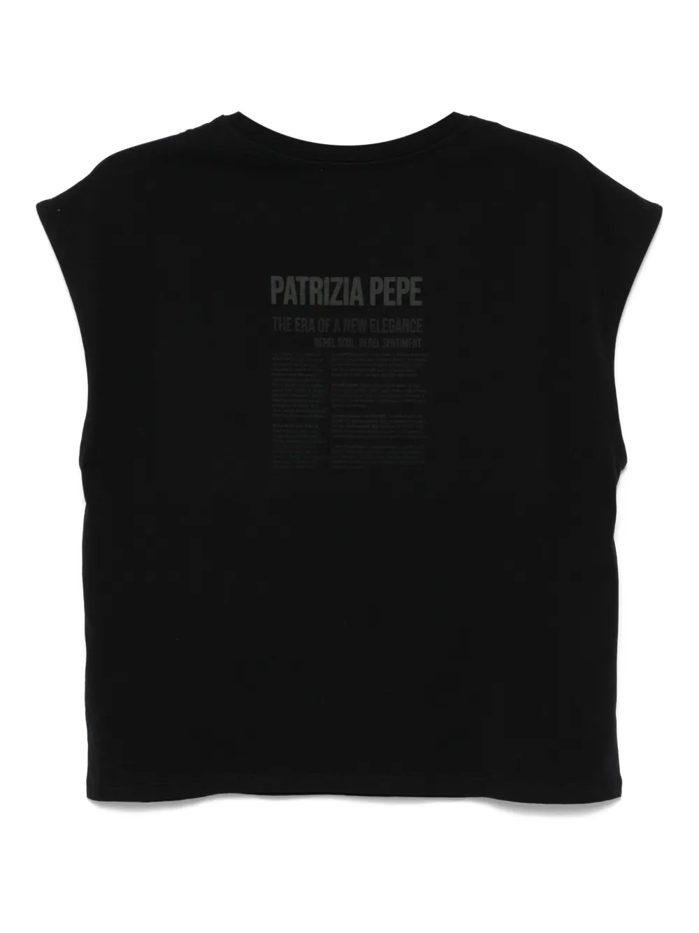 Patrizia Pepe T-shirt met geborduurd logo - Zwart