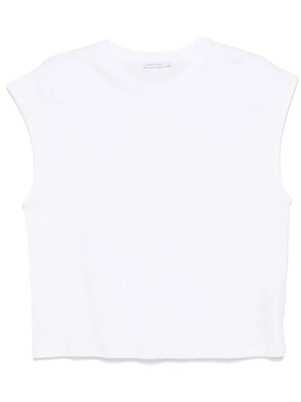 Patrizia Pepe logo-embroidered T-shirt White FARFETCH IN