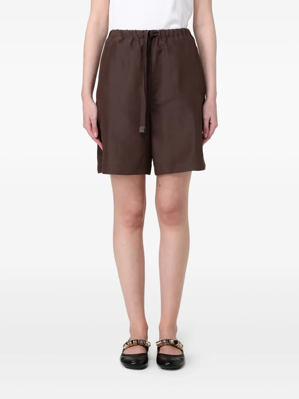 ISABEL MARANT Shorts met trekkoordtaille Bruin