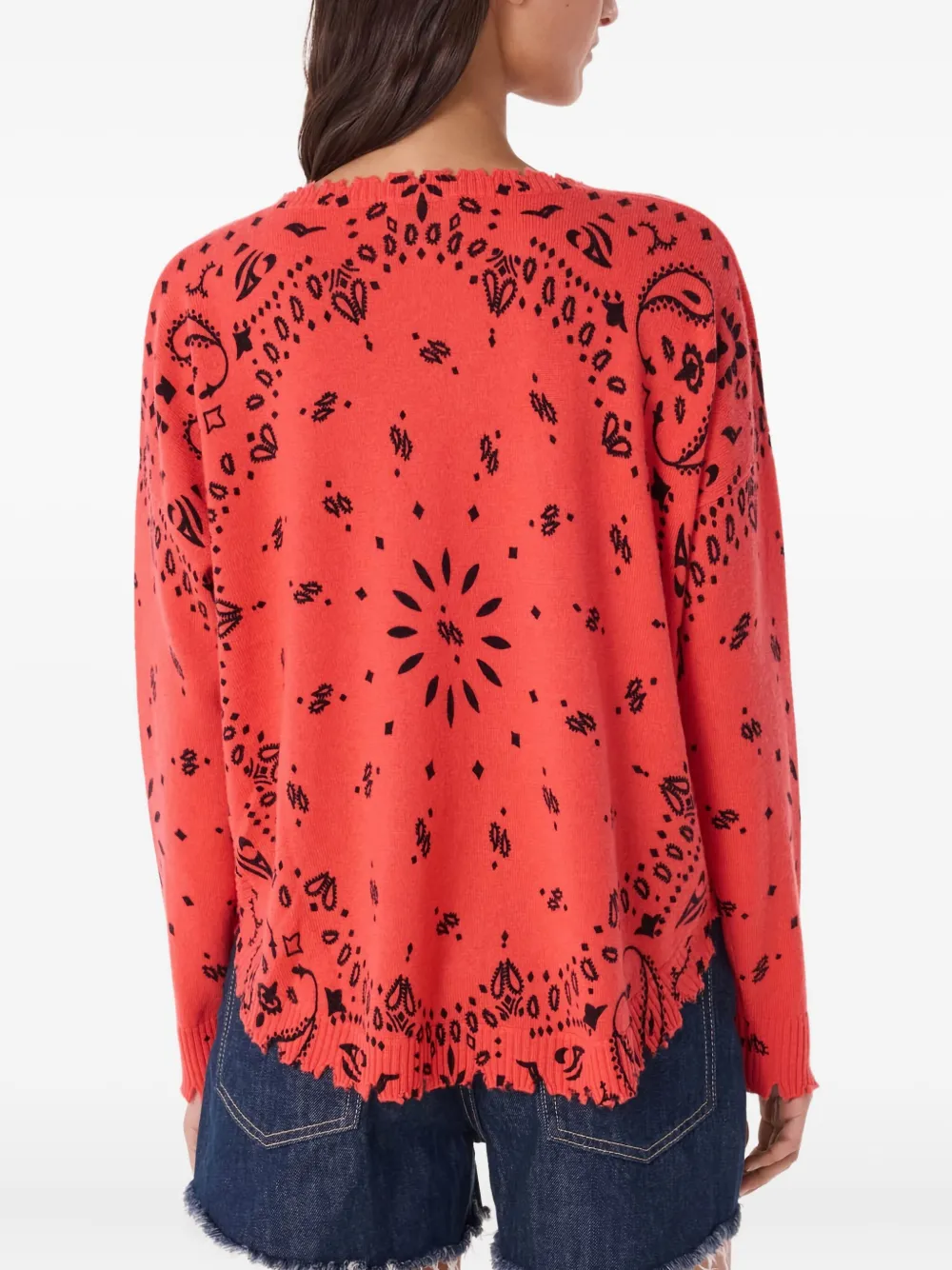 Kujten Mela Bandana Sweater In Red