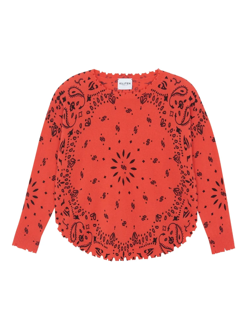 Kujten Mela Bandana Sweater In Red