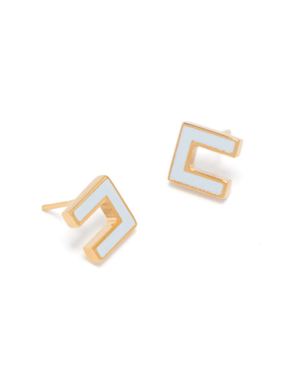 Elisabetta Franchi Micro enamelled earrings - Blauw