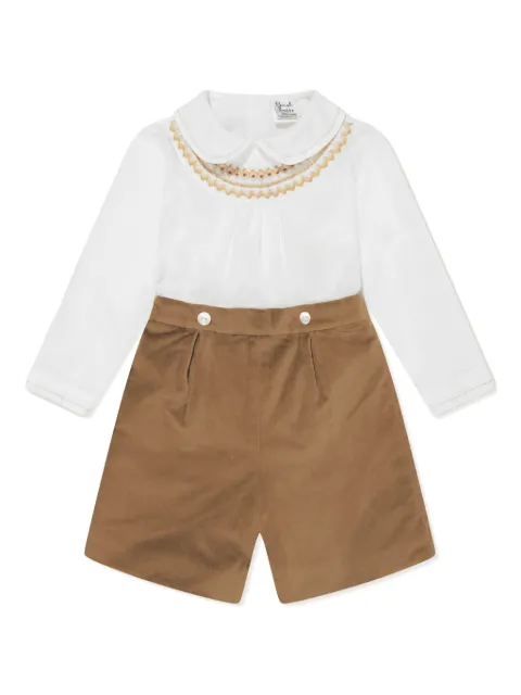 Sarah Louise set de bermudas con ribete en contraste