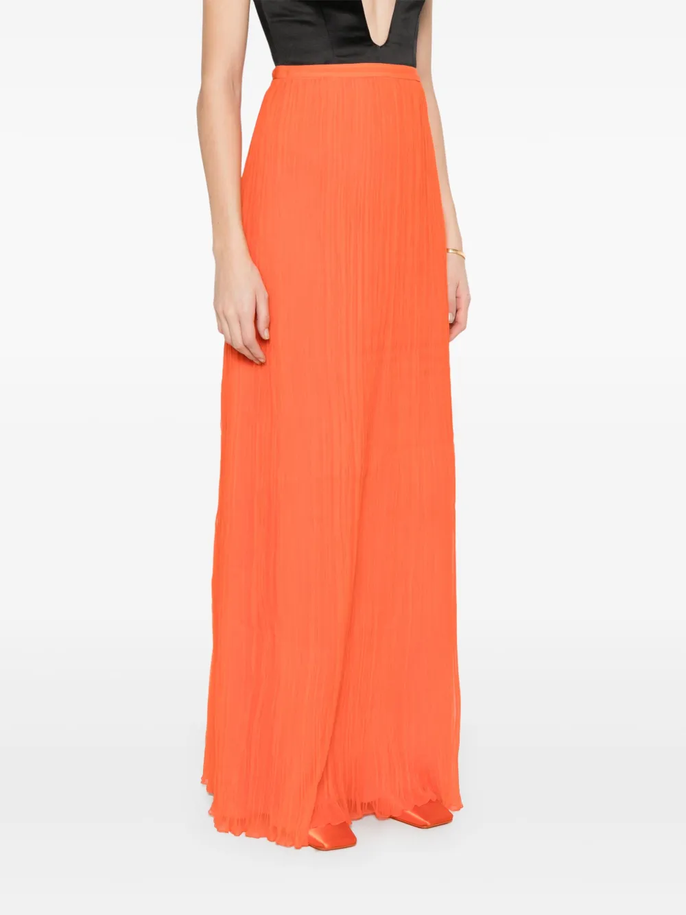 Alberta Ferretti Zijden midi-rok Oranje