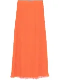 Alberta Ferretti silk midi skirt - Orange