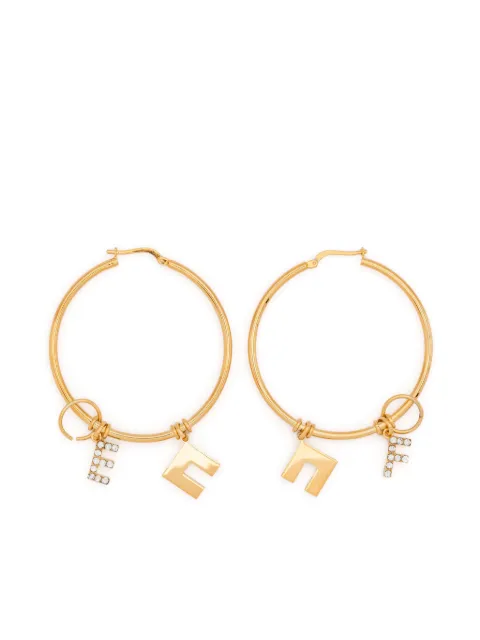 Elisabetta Franchi charm-detail hoop earrings