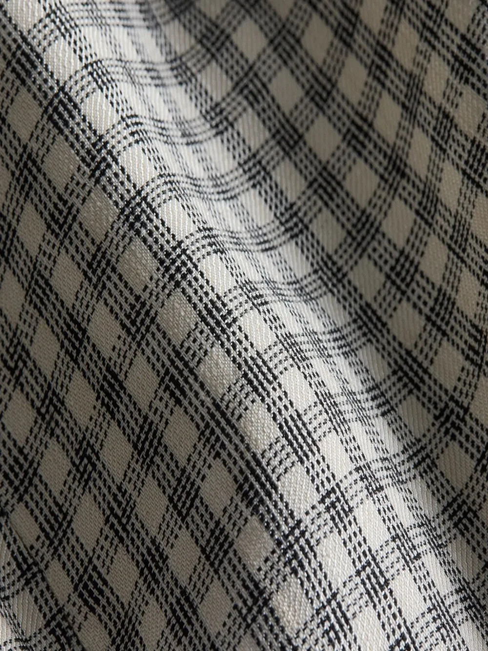 Theory gingham-check straight-leg trousers Beige
