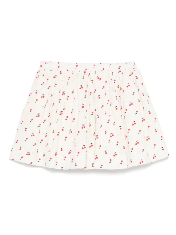 新品未使用　ボンポワン　Bonpoint チェリー　女の子 スカート Bonpoint チェリープリント スカート | ホワイト | FARFETCH JP