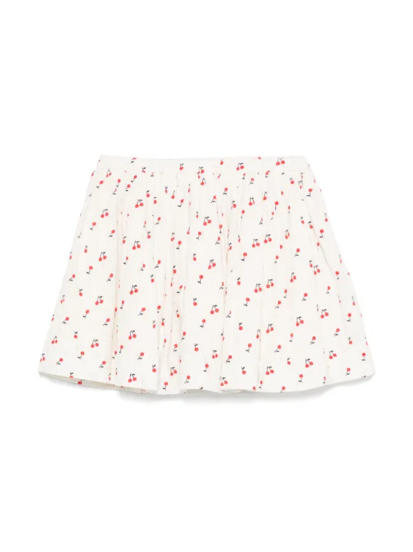 Bonpoint チェリープリント スカート | ホワイト | FARFETCH JP