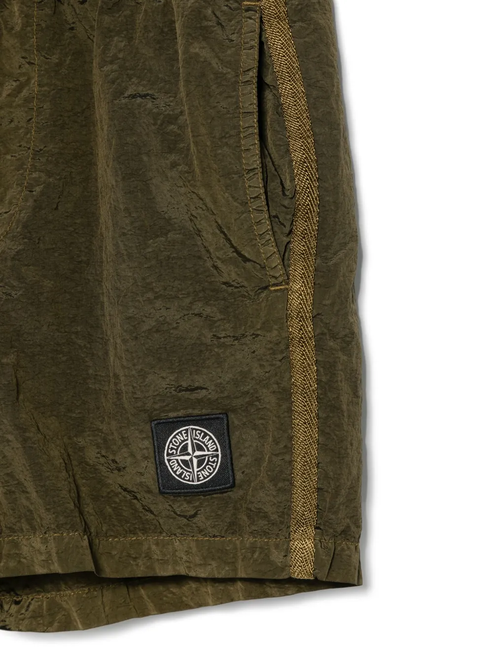 Stone Island Junior Zwembroek met Compass-patch Groen