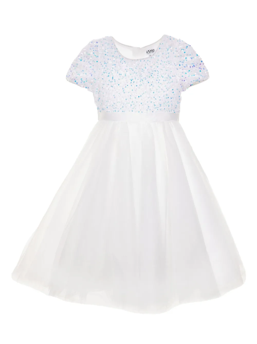 IAME robe courte brodée de sequins | blanc | Image 1