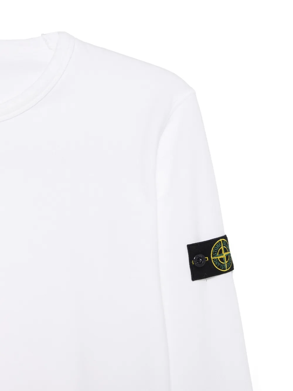 Stone Island Junior Sweater met Compass-logopatch Wit