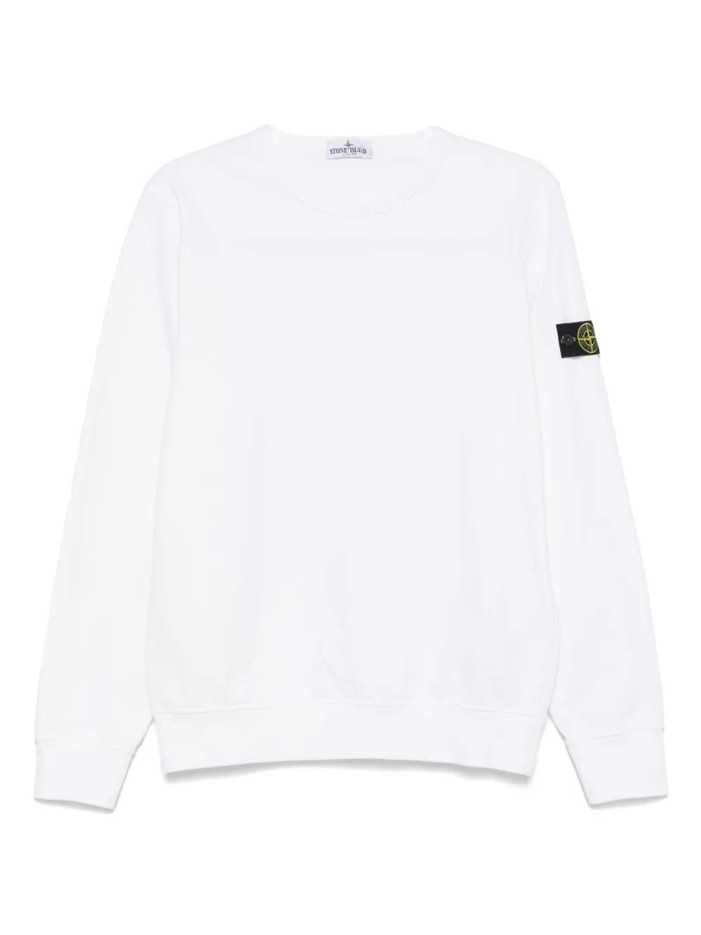 Stone Island Junior Sweater met Compass-logopatch Wit