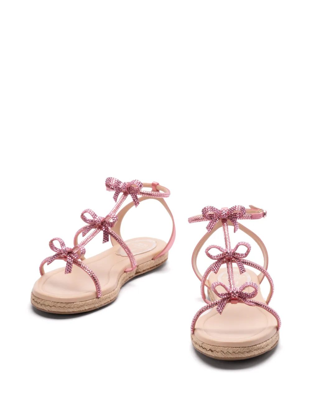 René Caovilla Sandalen met strikdetail - Roze