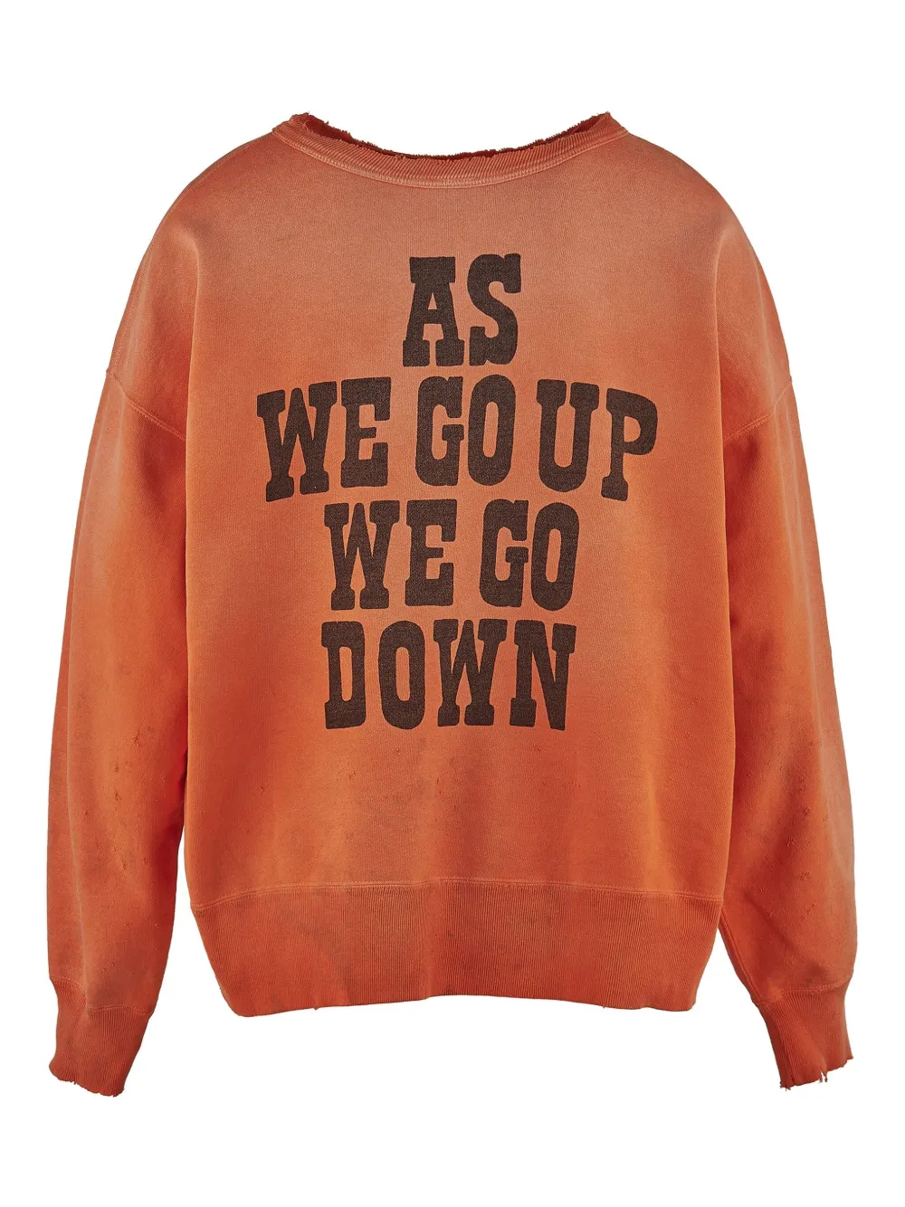 SAINT MXXXXXX slogan-print cotton sweatshirt - Oranje